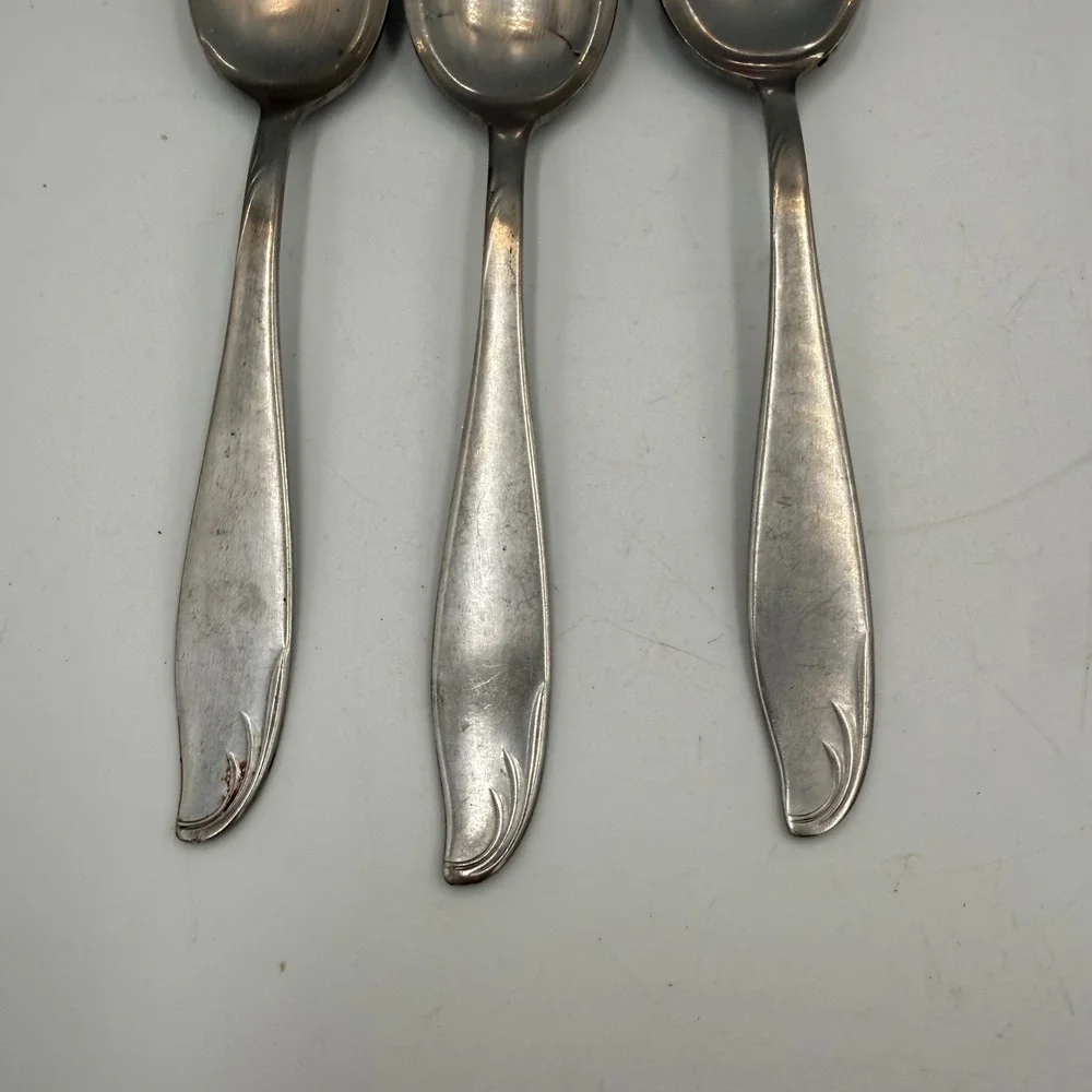 Vintage Silkena Rostfrei Stainless Steel Spoons Made in Germany Set of 3 MCM